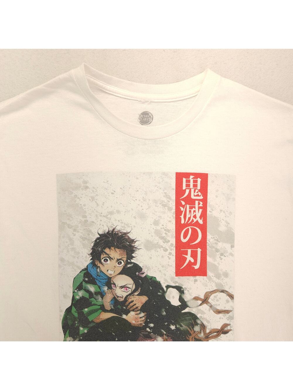 Demon Slayer Anime Short Sleeve Crew Neck Graphic T-Shirt Mens Size XL White